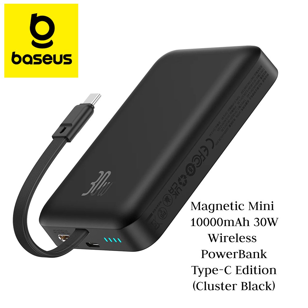 BAESUS magnetic mini wireless 10000mah 30w TypeC (Black)